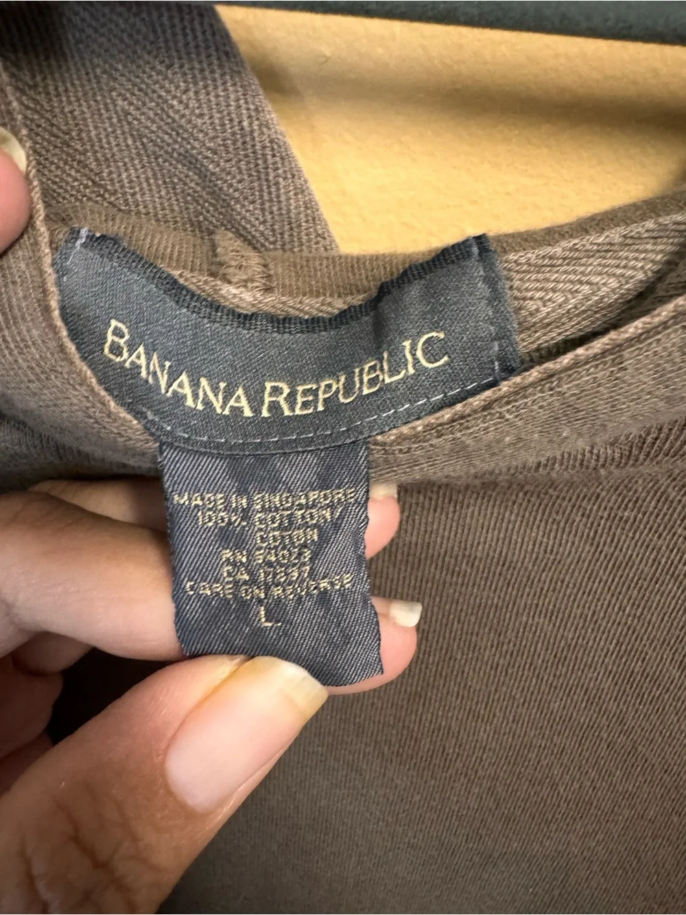 Banana Republic Men's Hooded Crewneck Sweater in Gray